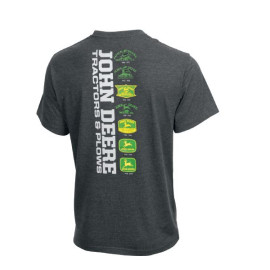 John Deere Black T-Shirt with a logo timeline