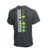 John Deere Black T-Shirt with a logo timeline