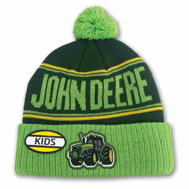 John Deere Kids Tractor POM Beanie
