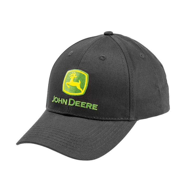Black Trademark Cap John Deere