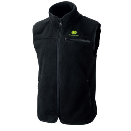 John Deere Operator Fleece Black Vest