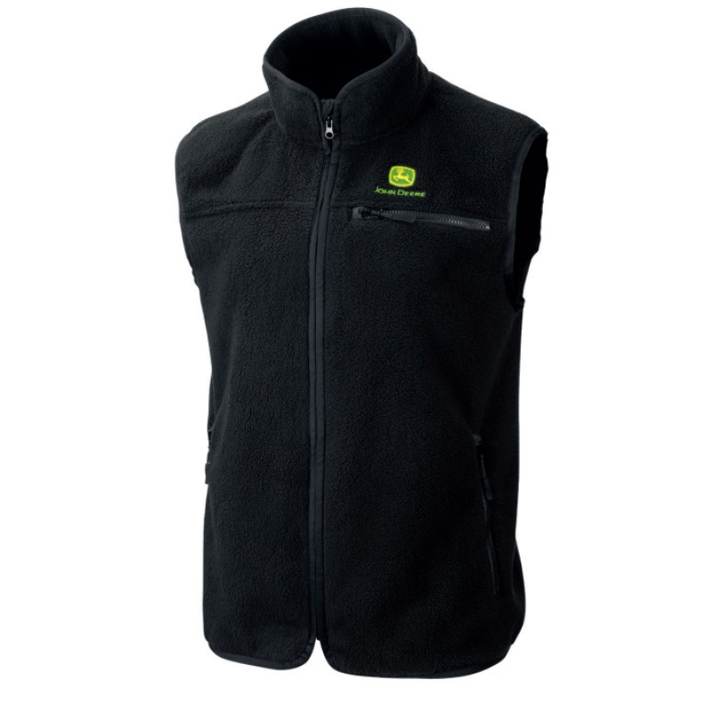 John Deere Operator Fleece Black Vest